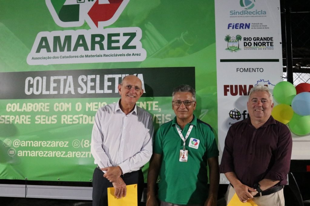 FIERN e SINDRECICLA-RN participam de reinauguração da unidade de triagem de resíduos em Arez