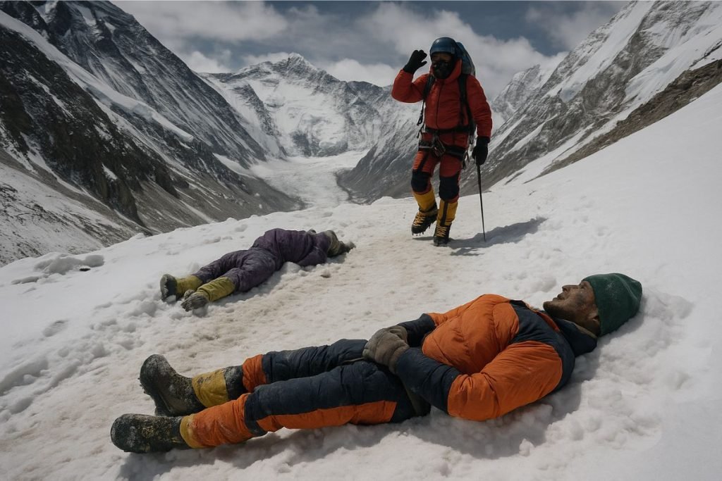 Mais de 200 corpos congelados continuam no Everest! Conheça o código sombrio que obriga alpinistas a deixar seus companheiros para morrer na “zona da morte”