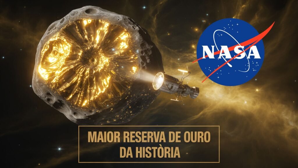 NASA encontra asteroide com ouro suficiente para tornar cada pessoa bilionária, mas os desafios para explorar essa fortuna são colossais