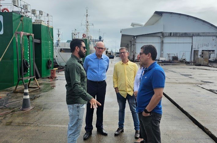 Presidente da FIERN visita Terminal Pesqueiro de Natal e se reúne com CEO da empresa vencedora da concessão