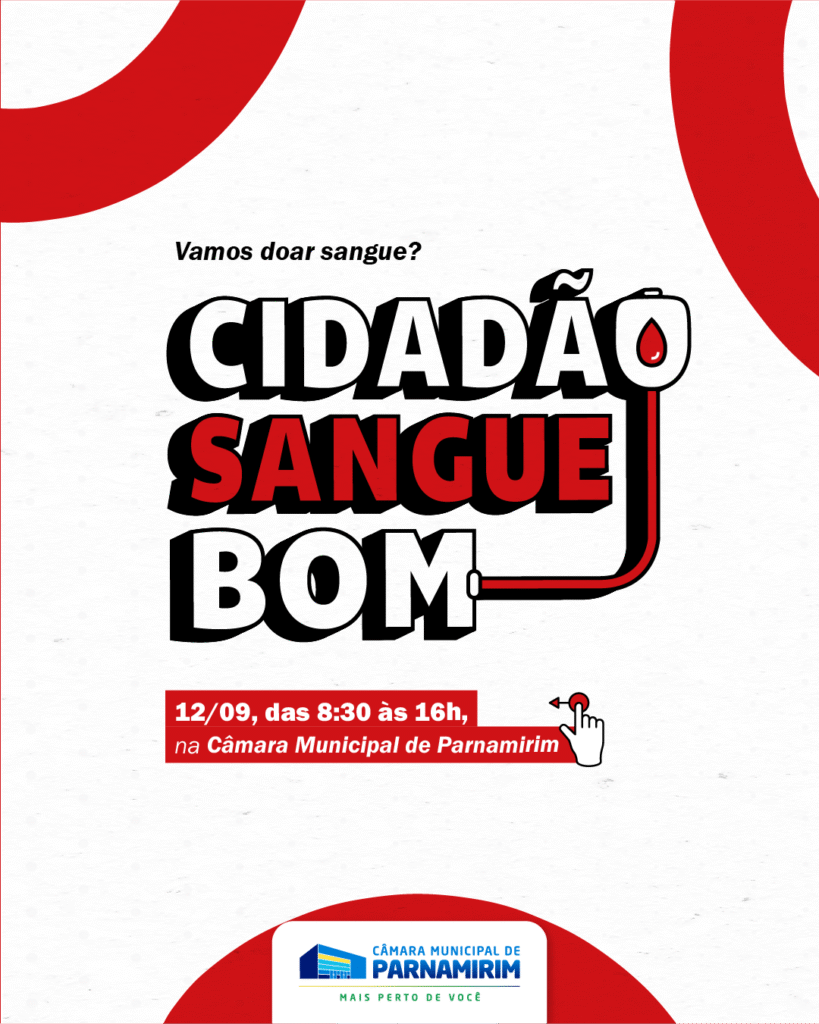 Campanha “Cidadão Sangue Bom” para doação de sangue será nesta sexta-feira (12)