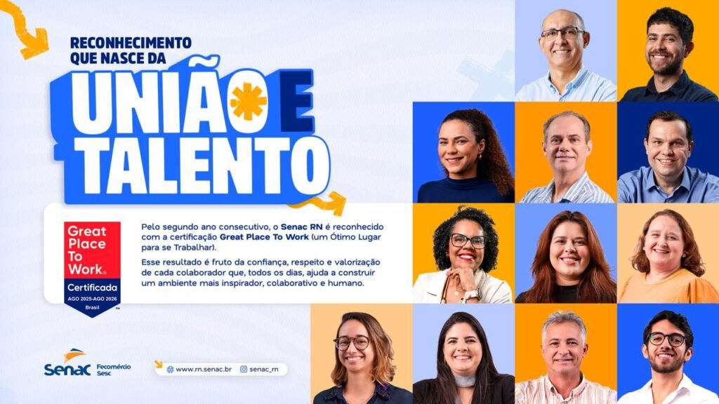 Fecomércio RN e Senac repetem certificação e se unem ao Sesc que renovou o selo em junho. No ranking estadual, Sesc e Senac figuram entre as cinco melhores empresas.