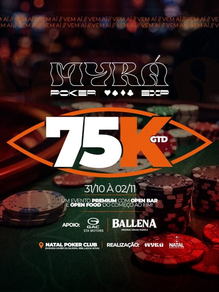 MYRÁ Poker Experience: o conceito que nasceu na pista agora chega às mesas com R$ 75 mil garantidos em prêmios