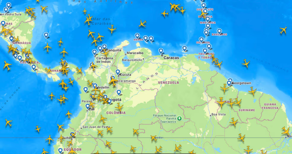 Venezuela amanhece sem aviões civis após ordem de Trump