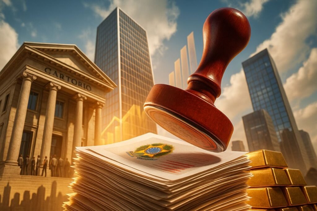 Cartórios brasileiros lucram mais que empresas da Bolsa: o império dos carimbos que resiste à tecnologia e concentra milhões nas mãos de poucos