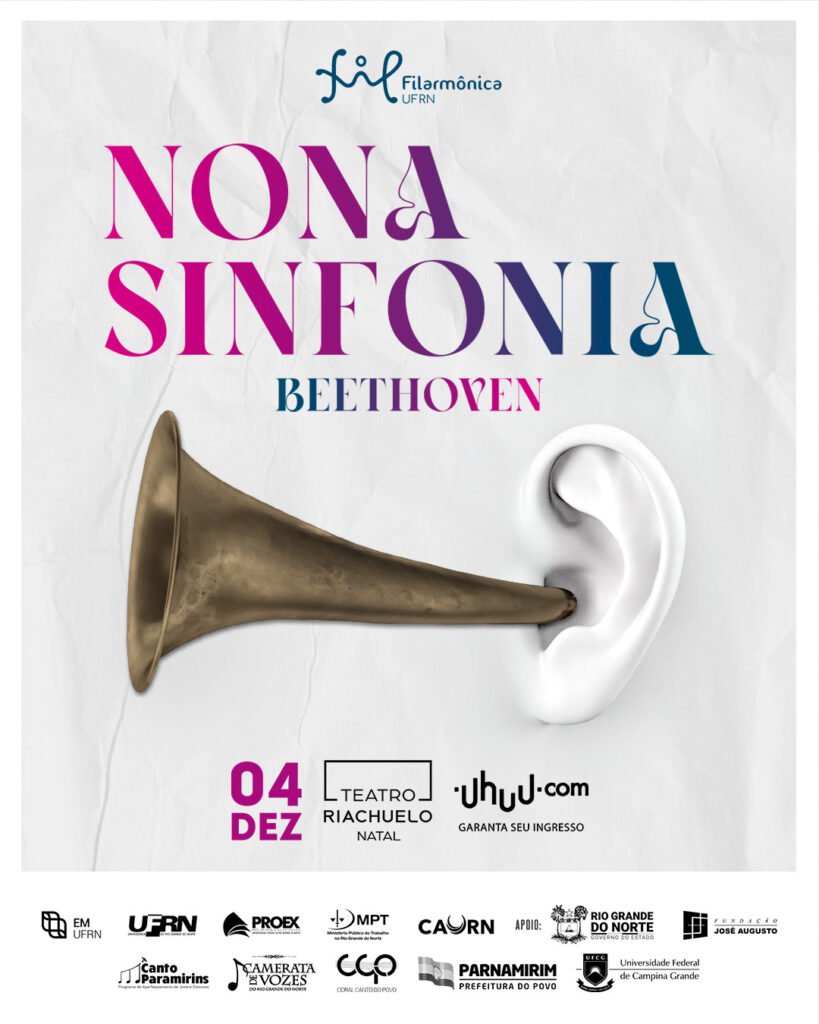 A “Nona Sinfonia de Beethoven” será apresentada pela Filarmônica UFRN no Teatro Riachuelo no início de dezembro