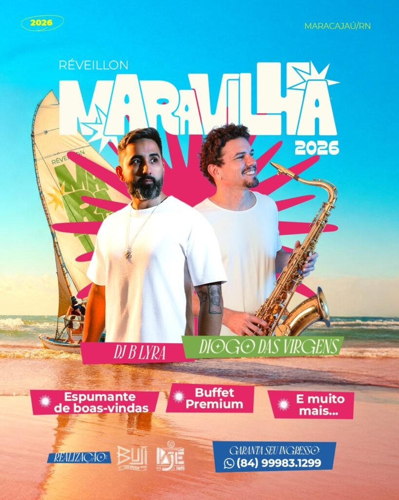 Réveillon Maravilha 2026: à beira-mar de Maracajaú 🍾
