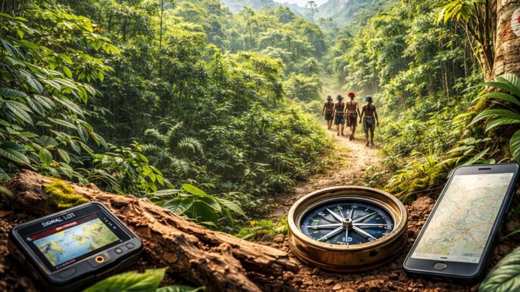 Sem GPS, bússola ou mapa, índios brasileiros cruzam a Amazônia com 98% de precisão, superam tecnologia moderna, usam sete técnicas ancestrais de navegação e provam que conhecimento tradicional vence na floresta
