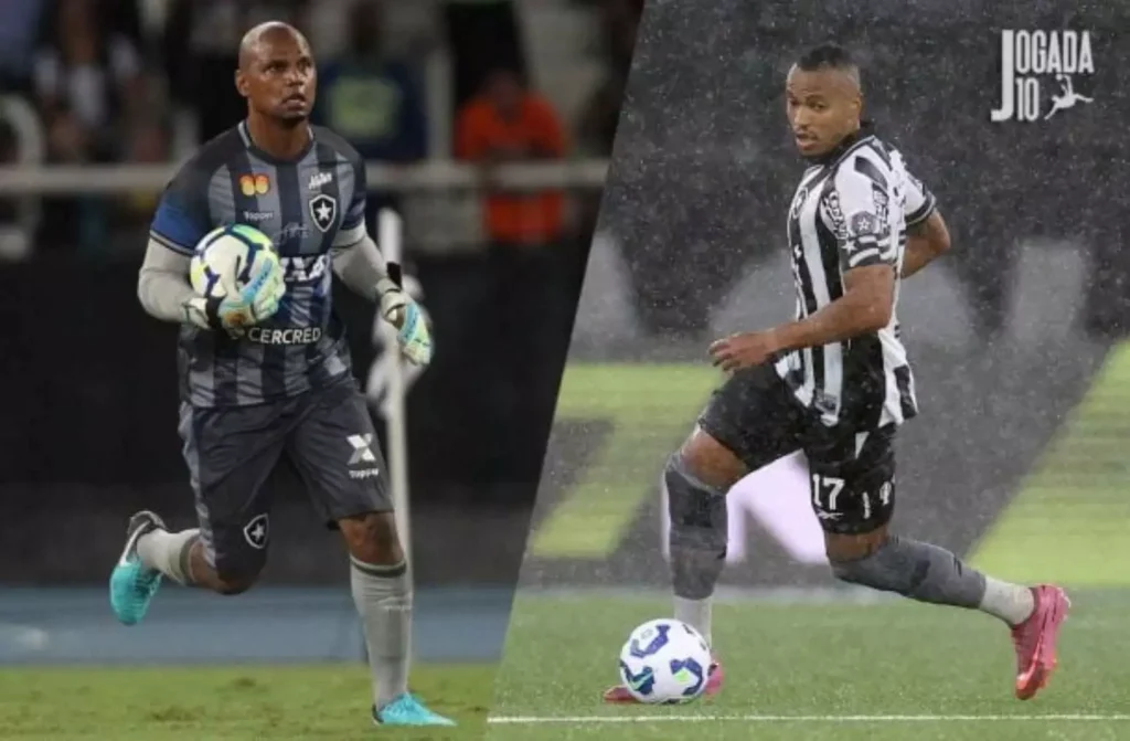 Torcida do Botafogo troca Freitas por Jefferson em bandeirão de ídolos