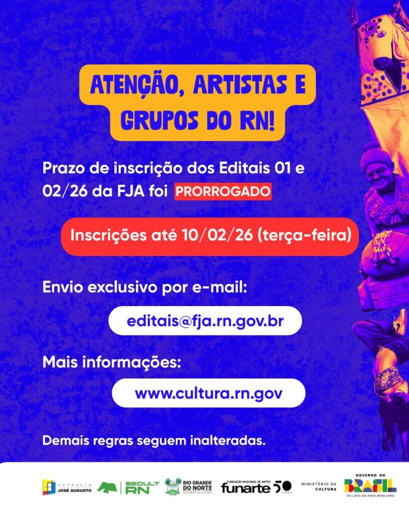 Fundação José Augusto prorroga prazo de inscrição dos editais de credenciamento