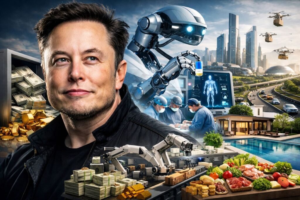 Elon Musk diz que ninguém será pobre, aposentadoria vai acabar, guardar dinheiro será inútil