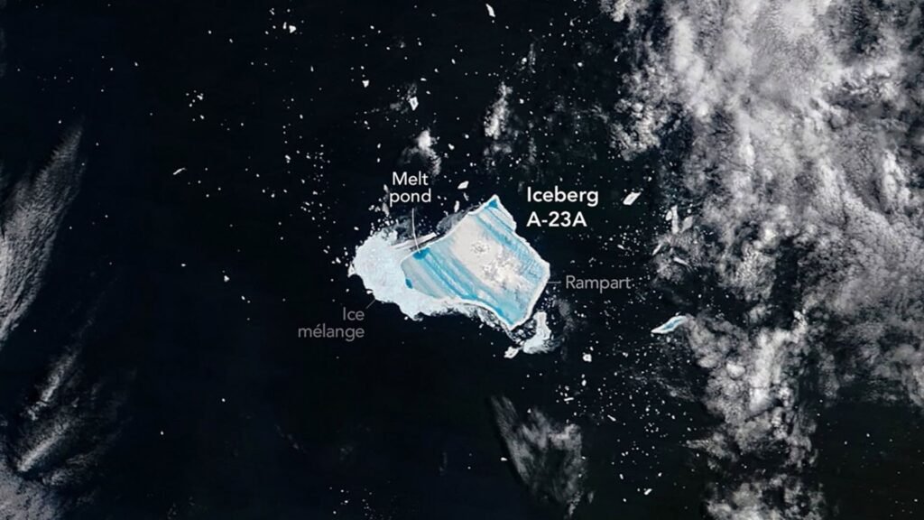 Foto mostra o maior iceberg do mundo prestes a colapsar