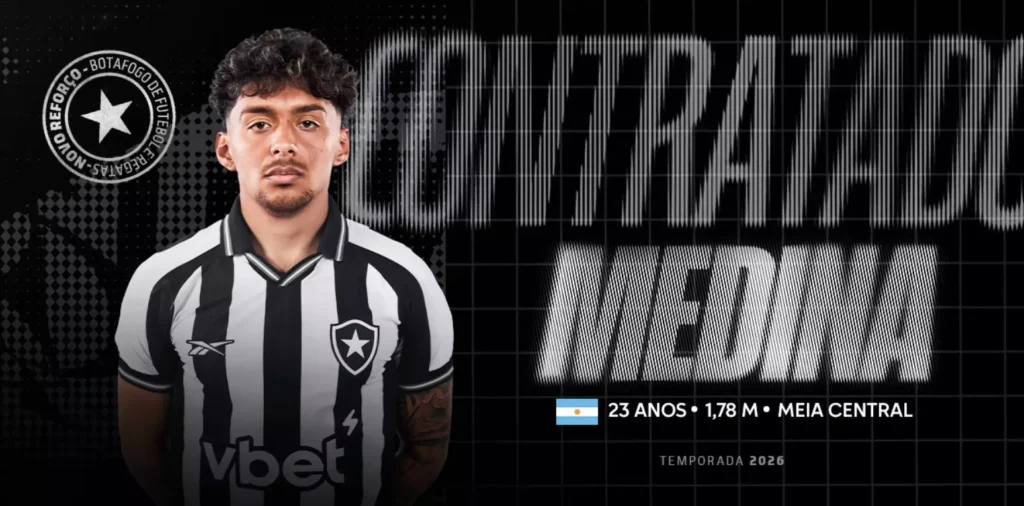 Botafogo anuncia contratação de meio-campista após longa novela