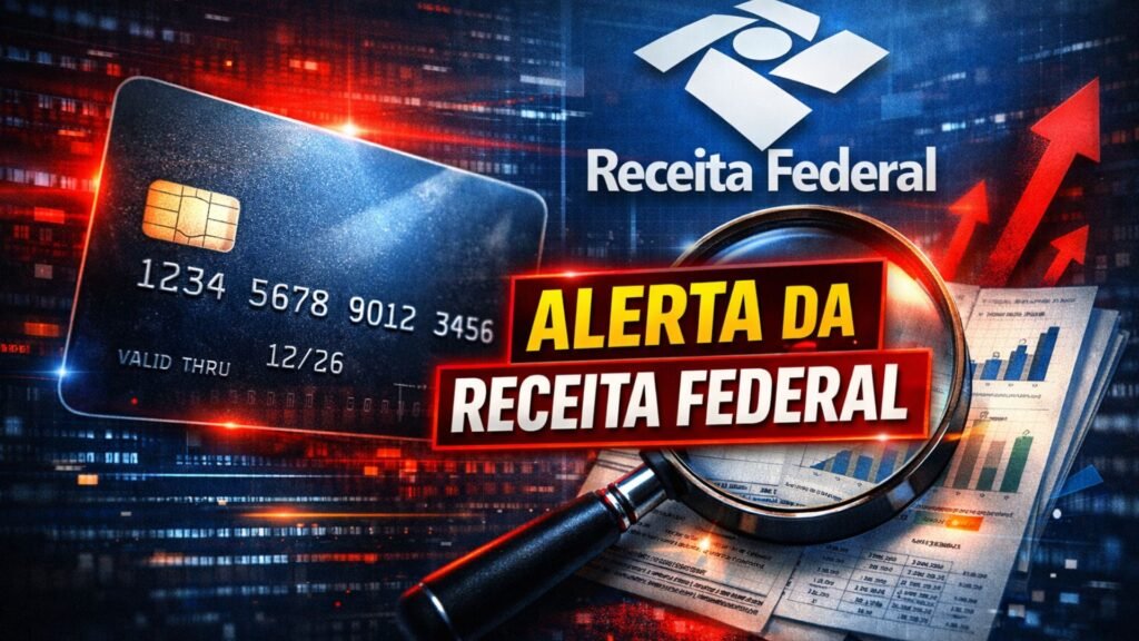 Receita Federal emite alerta e intensifica cerco fiscal: bancos já entregam à Receita dados de quem gasta alto no cartão de crédito, incluindo compras de terceiros e movimentações incompatíveis com a renda informada no IR