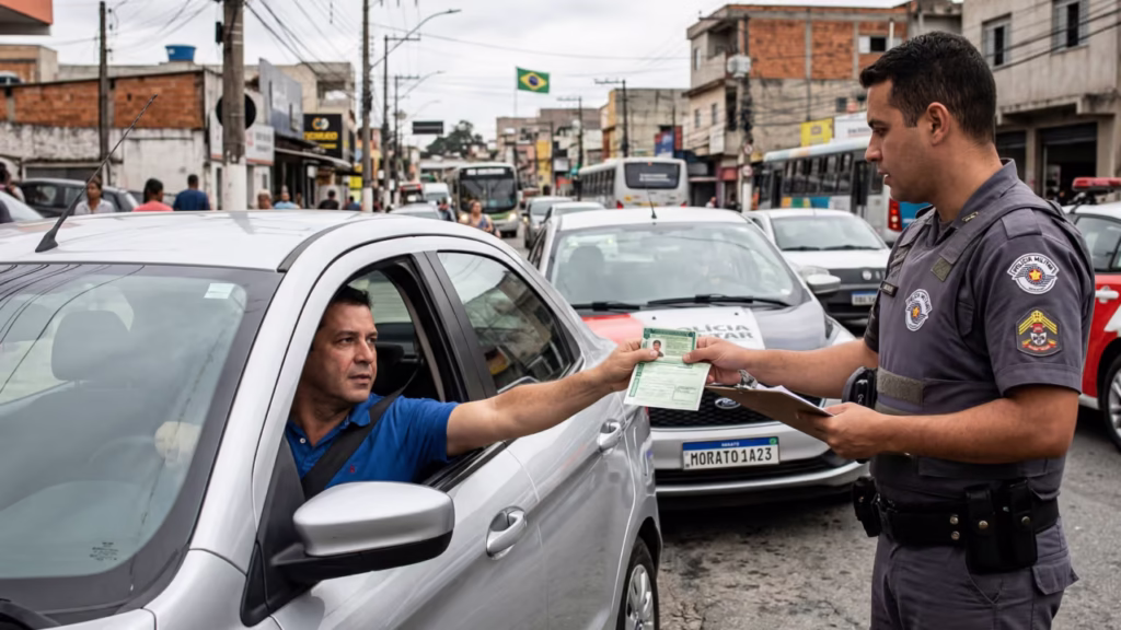 Nunca entregue seus documentos fora do carro, veja o que a lei permite durante uma abordagem de trânsito no Brasil