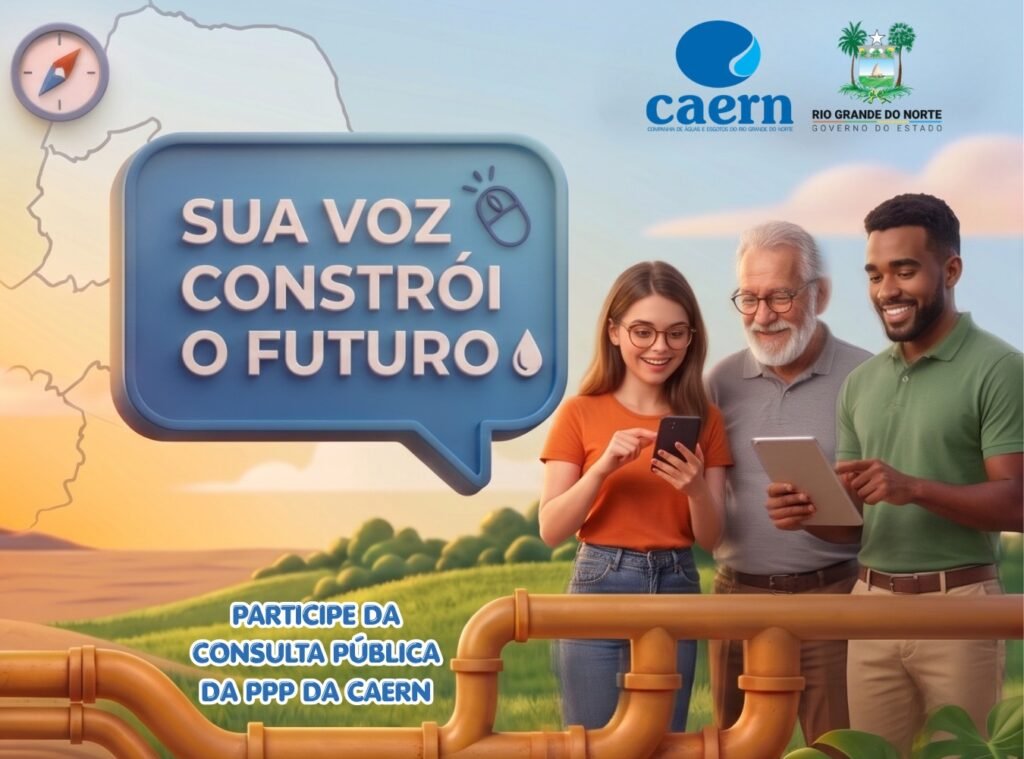 Caern abre consulta pública sobre PPP para universalização de esgotamento sanitário em 48 municípios do RN