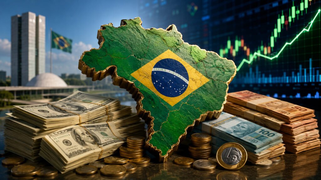 Dívida externa do Brasil sobe para US$ 416,976 bilhões em abril, aponta Banco Central, enquanto investimentos em ações têm entrada de quase US$ 1 bilhão