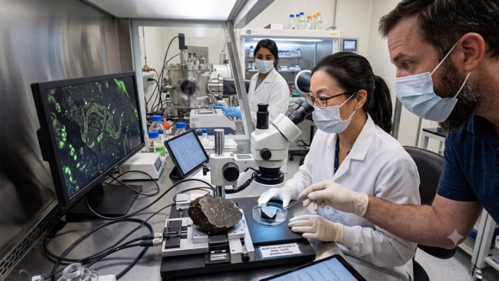 Cientistas abrem meteorito vindo de Marte e encontram uma surpresa