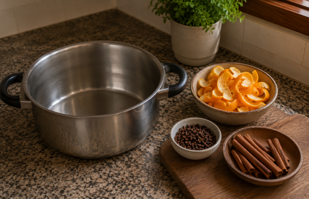 Essa receita caseira com casca de laranja, cravo e canela deixa a casa irresistivelmente cheirosa