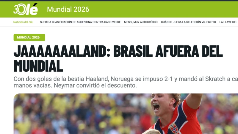 ‘Entre as grandes decadentes’: como imprensa internacional reagiu à eliminação do Brasil na Copa 2026