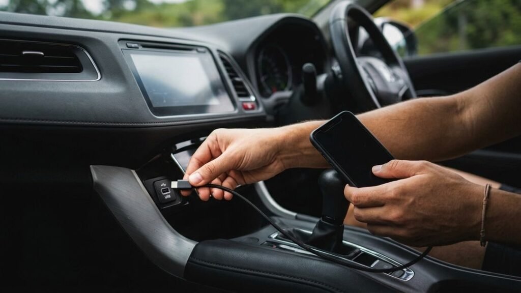 Carregar o celular no carro parece prático, mas não é recomendado: veja os riscos envolvidos