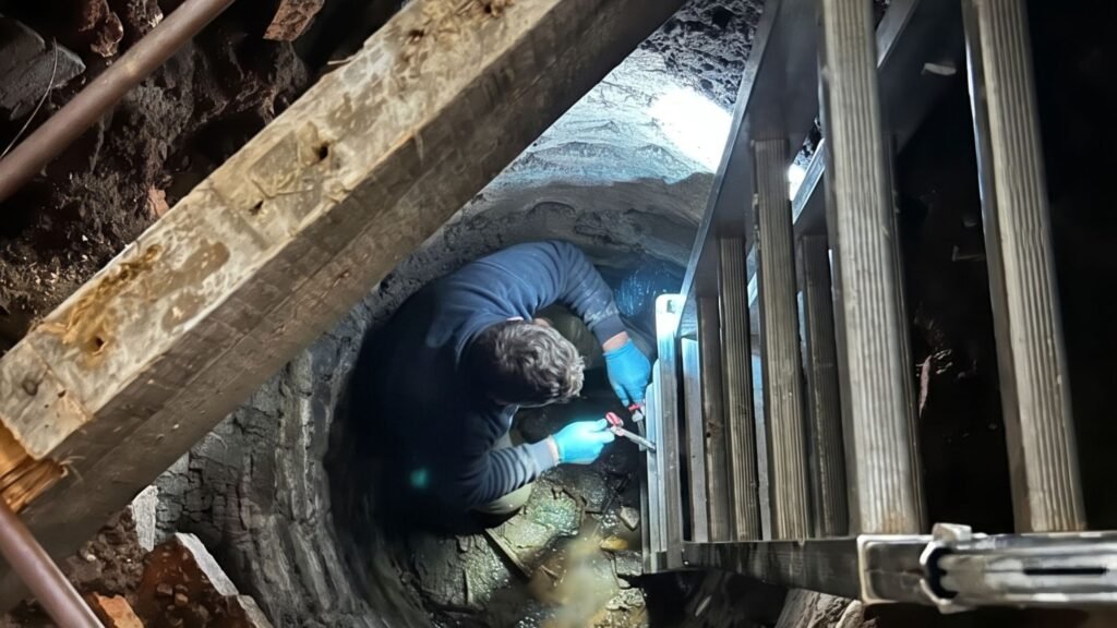 Casal ergue as tábuas do chão da sala para trocar um simples aquecedor e se depara com um abismo secreto de 3 metros escondido há mais de 100 anos embaixo da própria casa