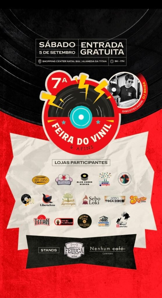 7ª Feira do Vinil & Afins celebra a cultura analógica em Natal com mais de 15 expositores e lançamento de HQ