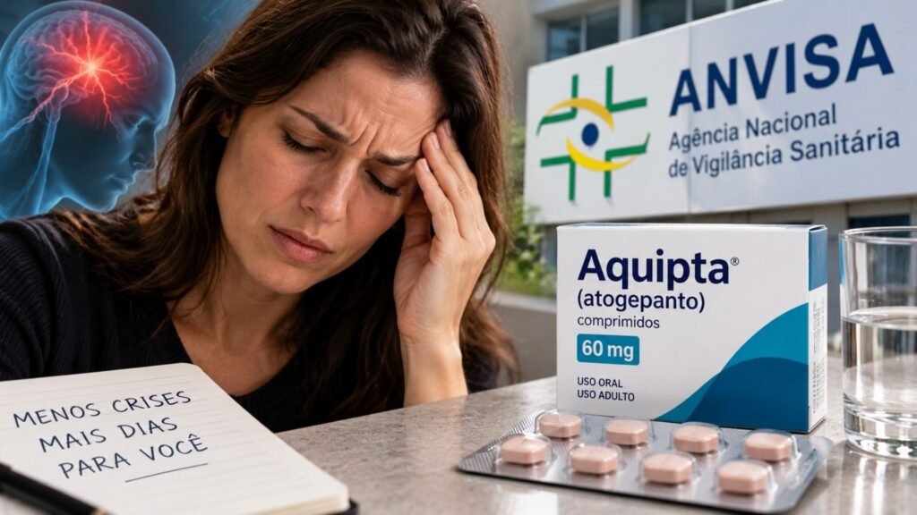 Anvisa aprova novo remédio oral para prevenção da enxaqueca em adultos com pelo menos quatro episódios por mês