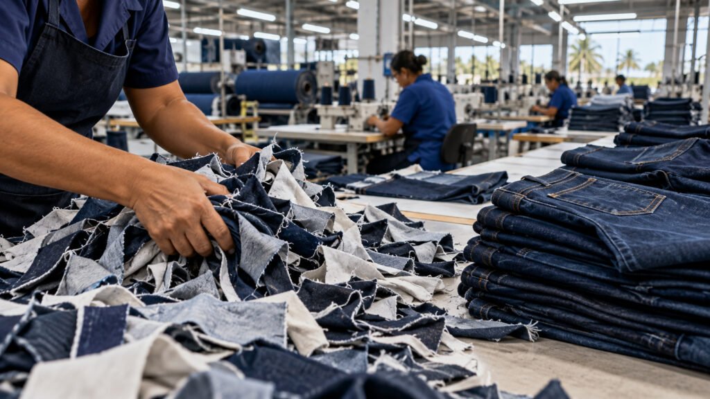 Sobras da fábrica da Riachuelo em Natal vão à Paraíba, voltam como fio e entram em mais de 41 mil peças de jeans